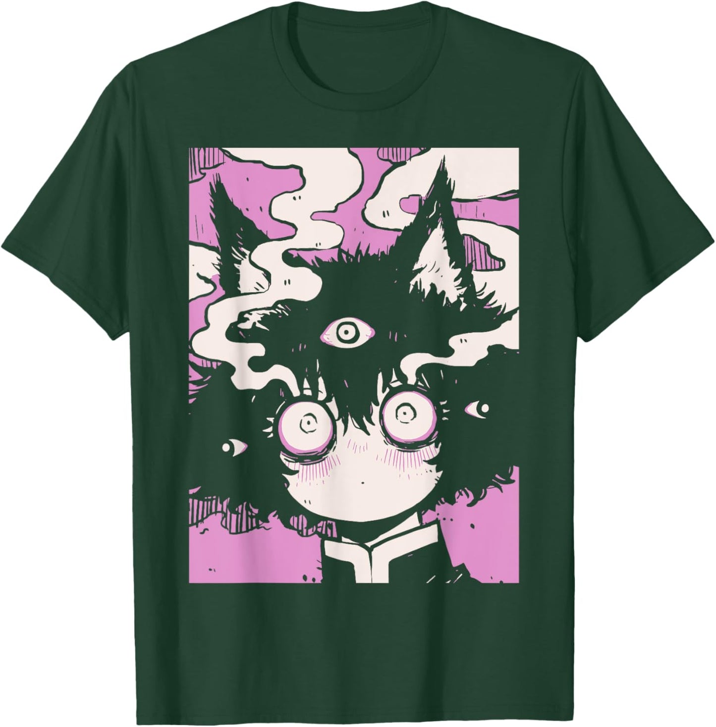 Horror Anime Manga Neko | Japan Japanese Creepy Kawaii Goth T-Shirt - T-Shirt | Forest