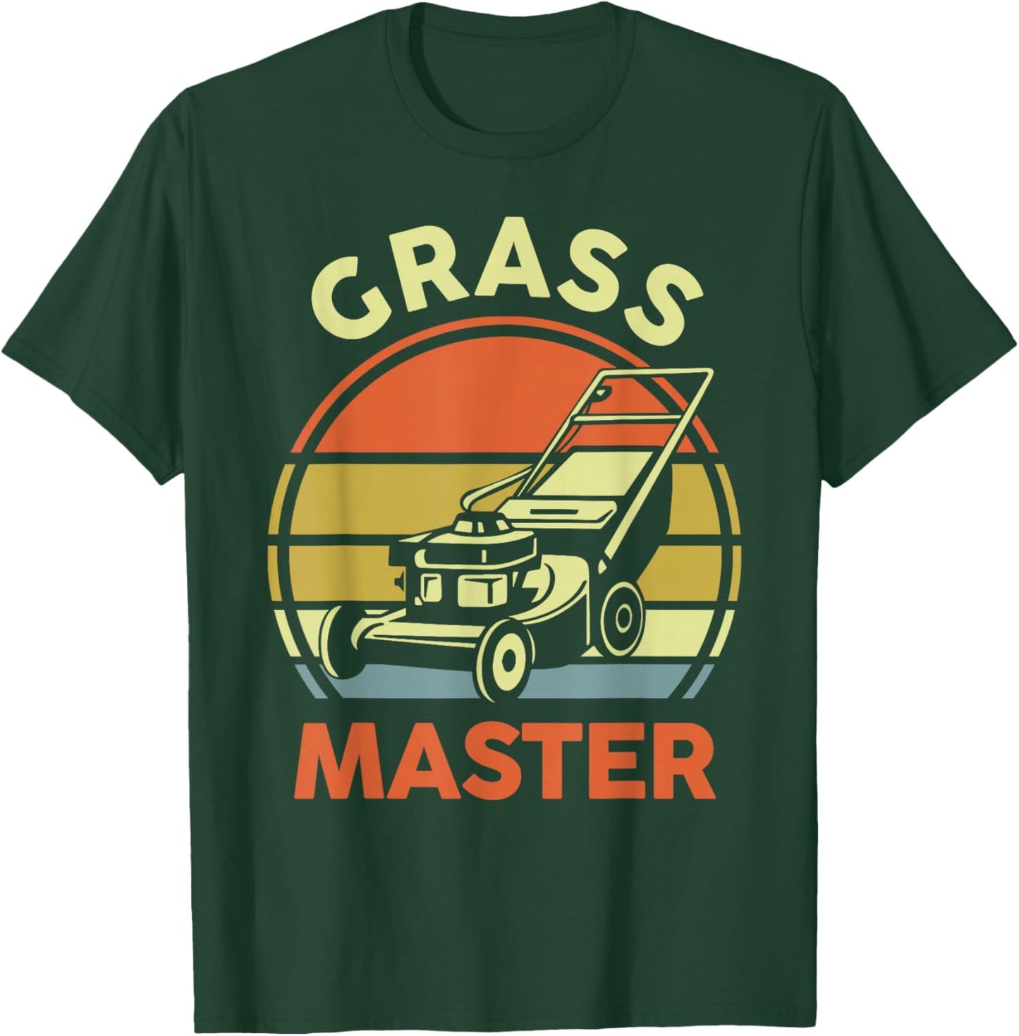 Gift Grass Master Lawn Mowing Funny Gardening Dad T-Shirt - T-Shirt | Forest