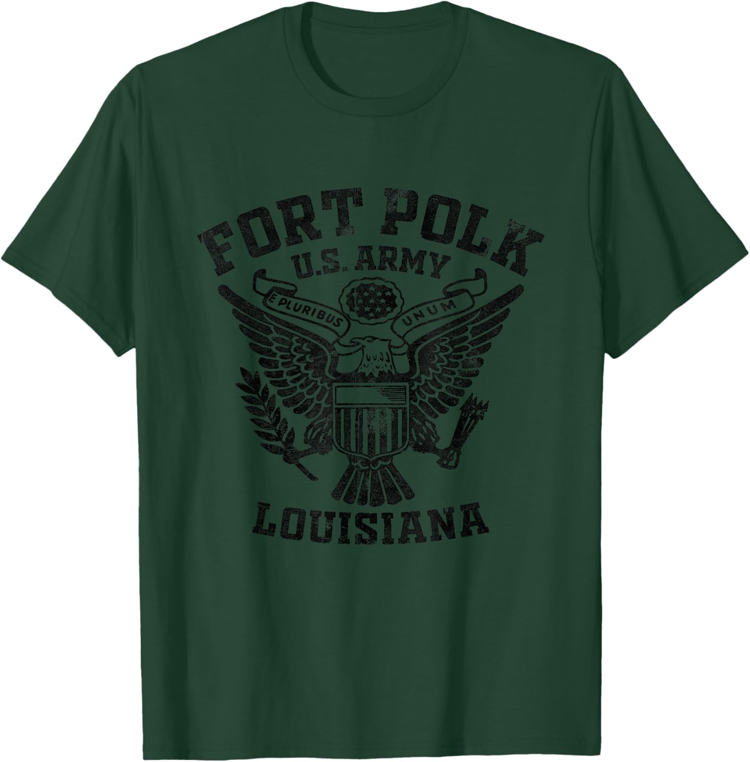 Fort Polk Louisiana LA US Military Base Veteran - Men's Grey Classic Fit Short Sleeve - Small - Military Base - -Youth T-Shirt - T-Shirt | Forest