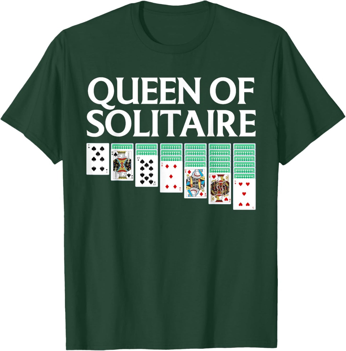 Cool Solitaire Art Girl Solitaire Player Solitaire T-Shirt - T-Shirt | Forest