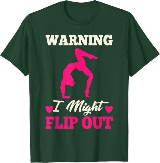 Funny Gymnastics Gift Gymnast Accessories & Stuff Cute Gymnastics Art For Girls Kids Women Tumbling Gymnast T-Shirt - T-Shirt | Forest