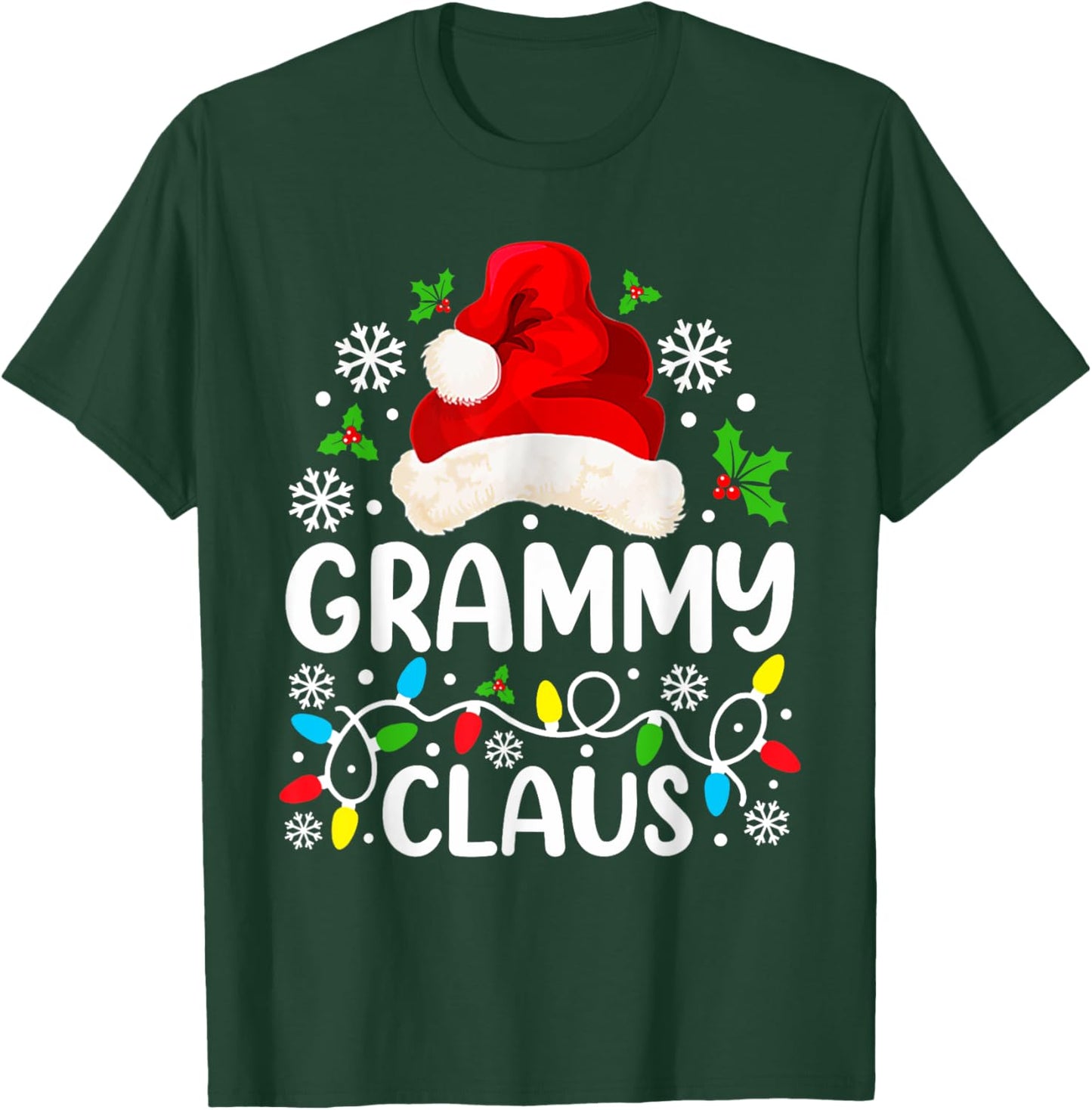 Grammy Claus Funny Christmas Family Matching Grandma T-Shirt - T-Shirt | Forest
