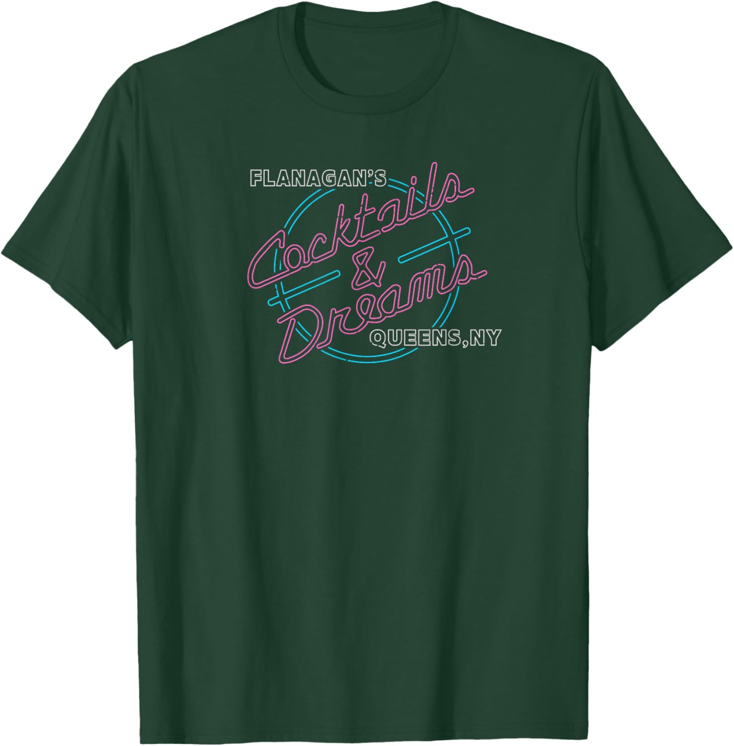 Cocktail Retro 80s Funny Neon Bar Graphic T-Shirt - T-Shirt | Forest