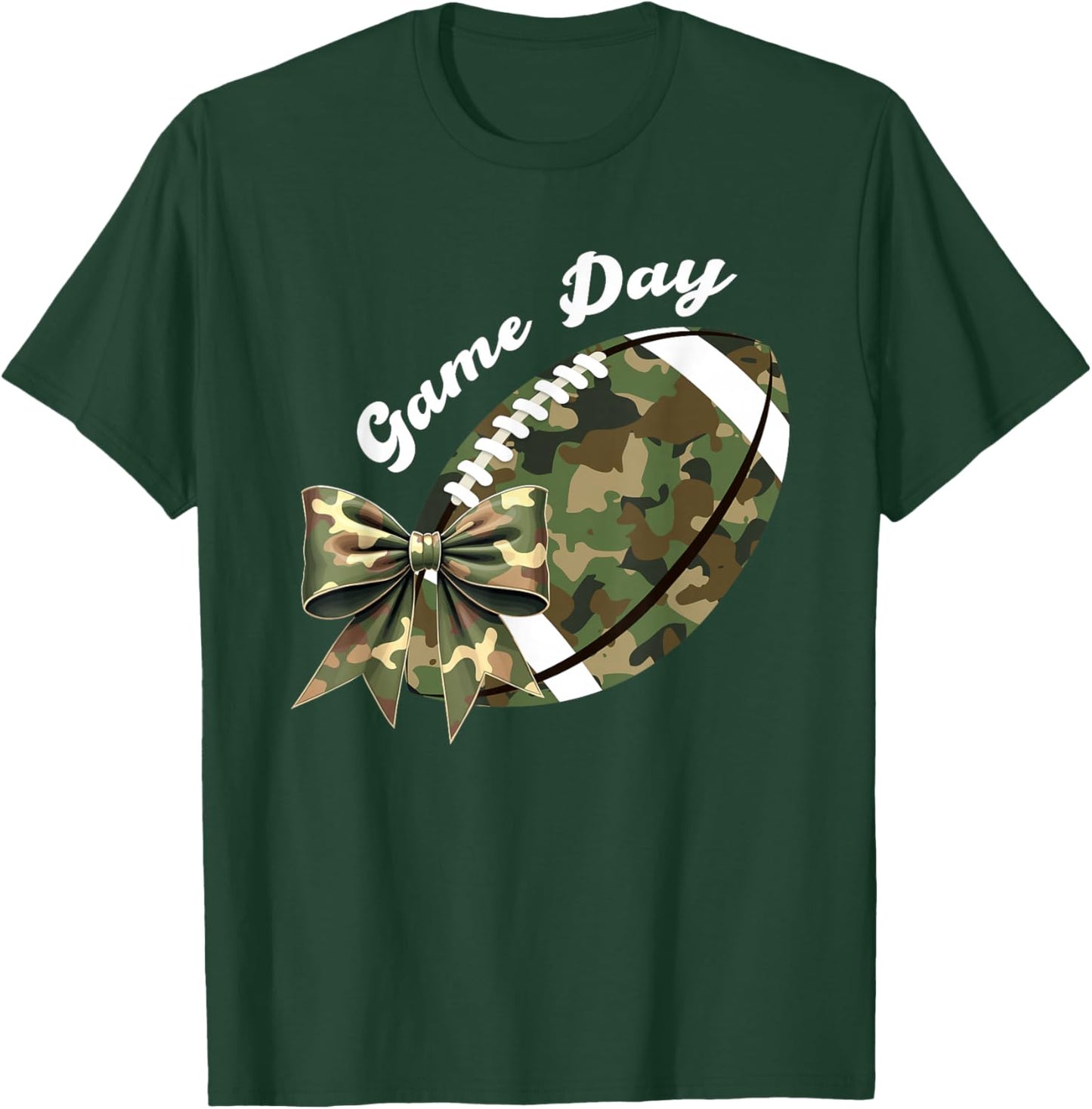 Camouflage Old Game Day Camo Football Seasons Women Girls T-Shirt - T-Shirt | Forest