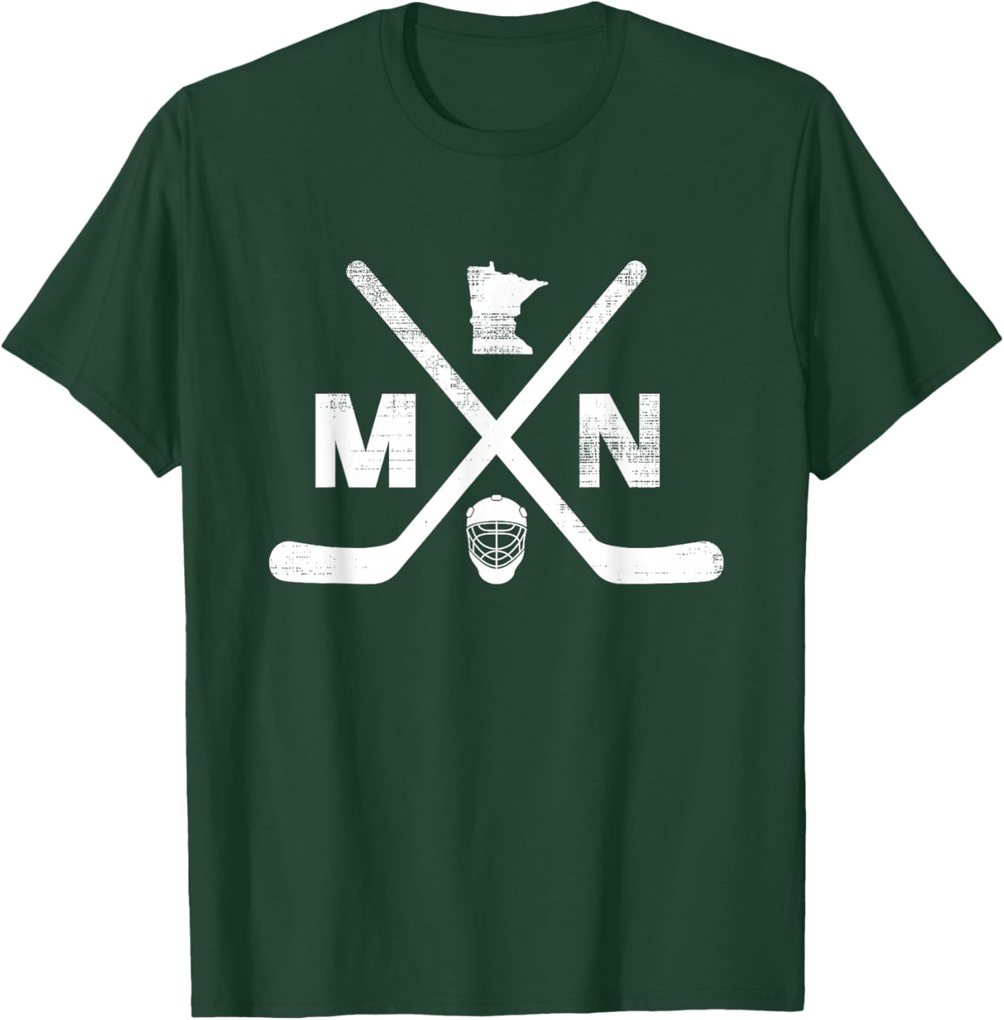 State of Minnesota Hockey Vintage T-Shirt - T-Shirt | Forest