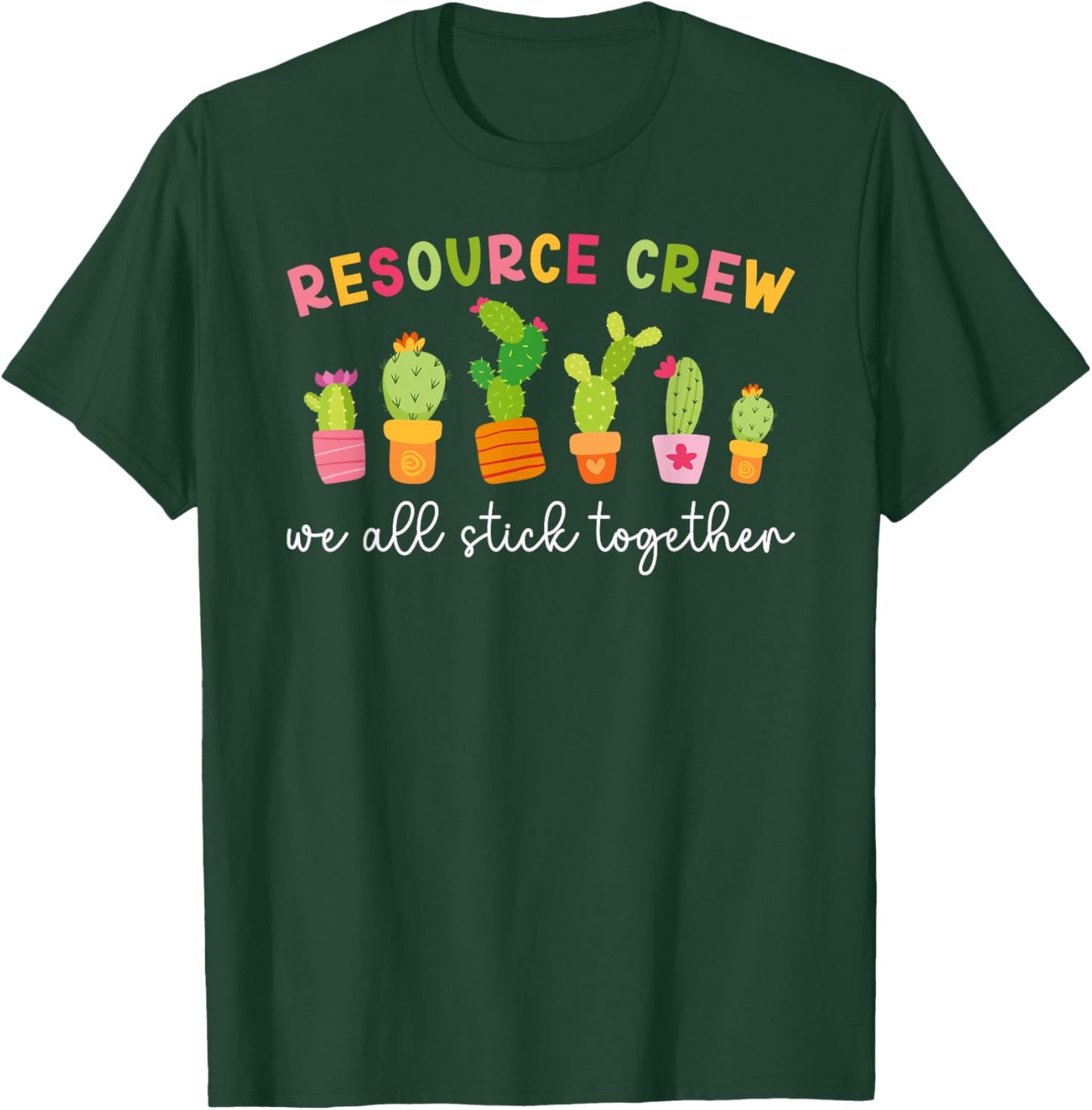 Resource Crew Funny Resource Teacher Squad Resource Team T-Shirt - T-Shirt | Forest