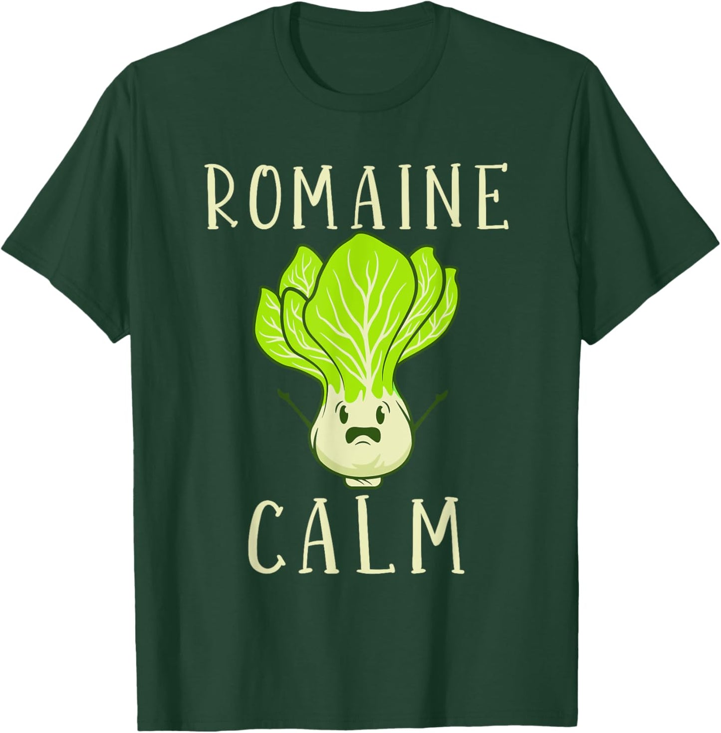 Garden Meditation Enthusiast Pun Gift Men Women Romaine Calm Funny Gardening Lettuce Vegetable Garden Lovers T-Shirt - T-Shirt | Forest