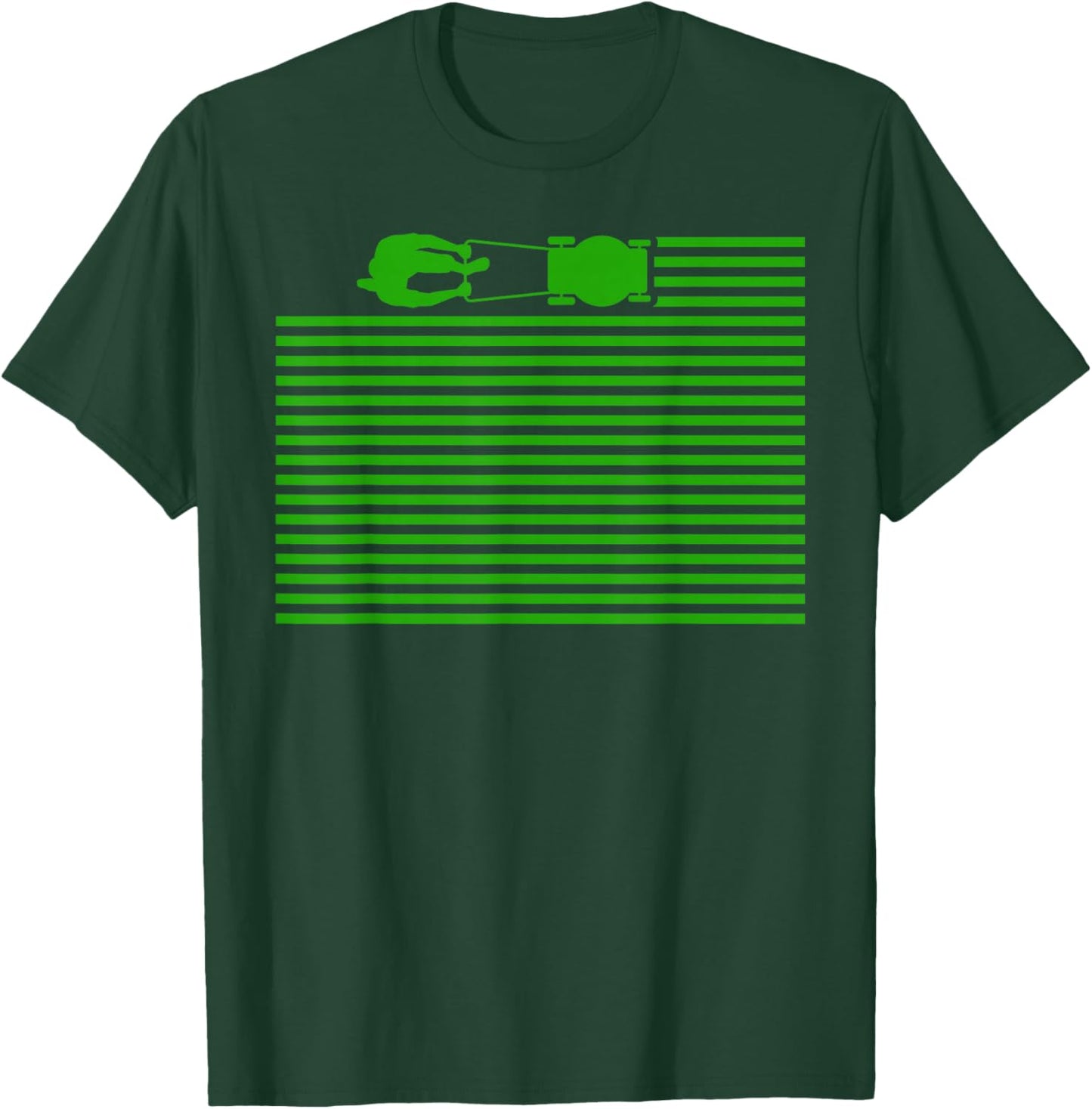 Lawn Care Stripes Funny Gardener Lawn Mower Lovers Outfit T-Shirt - T-Shirt | Forest