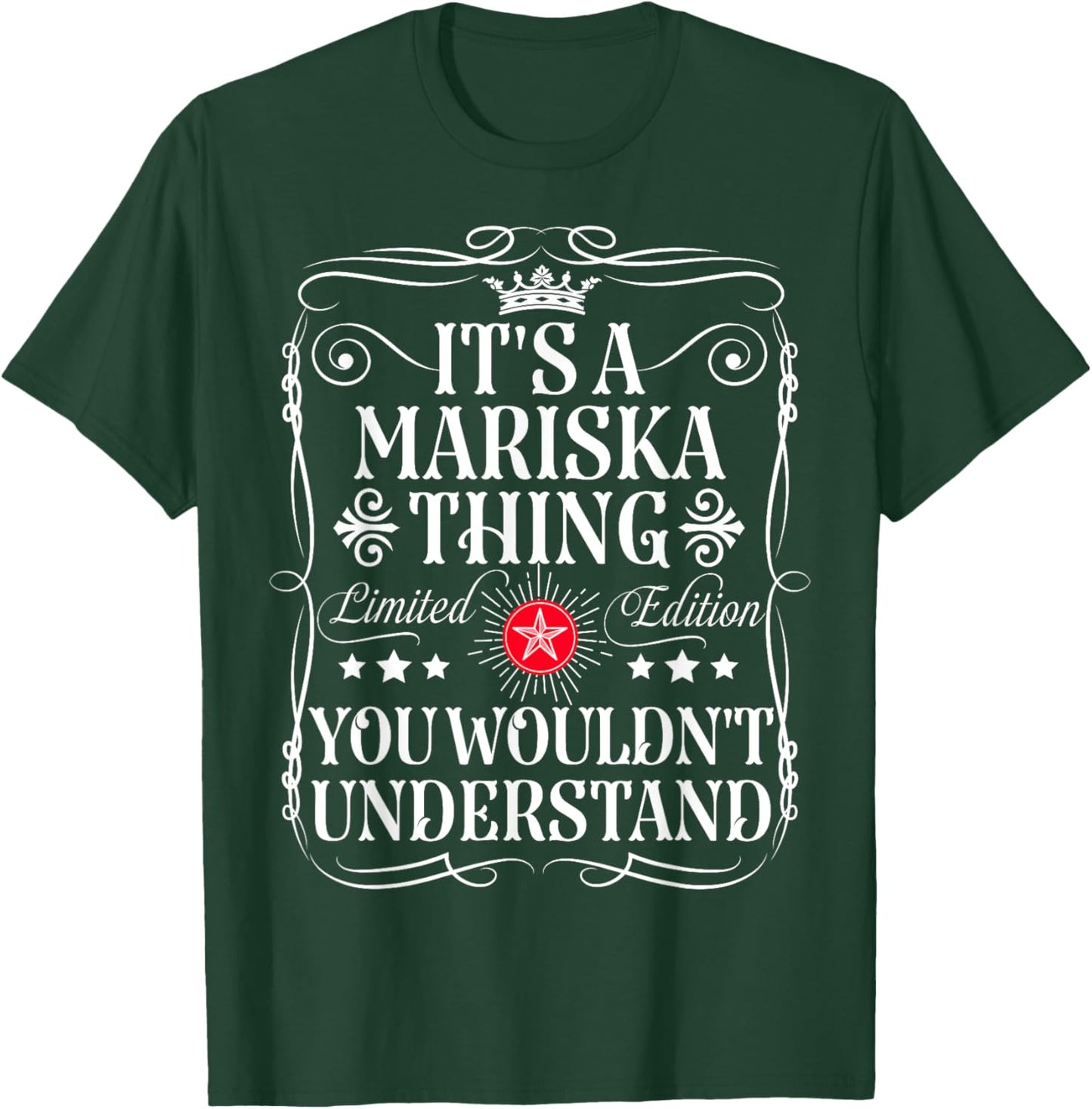Funny Vintage Mariska Name And Gifts -Kids Retro Black Small It's A Mariska Thing You Wouldn't Understand T-Shirt - T-Shirt | Forest