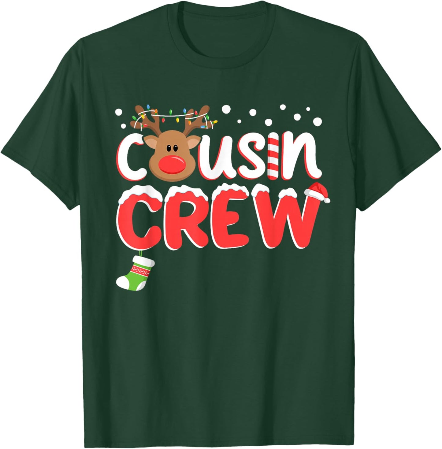 Cousin Crew Christmas Kids Cousins Christmas Matching Family T-Shirt - T-Shirt | Forest