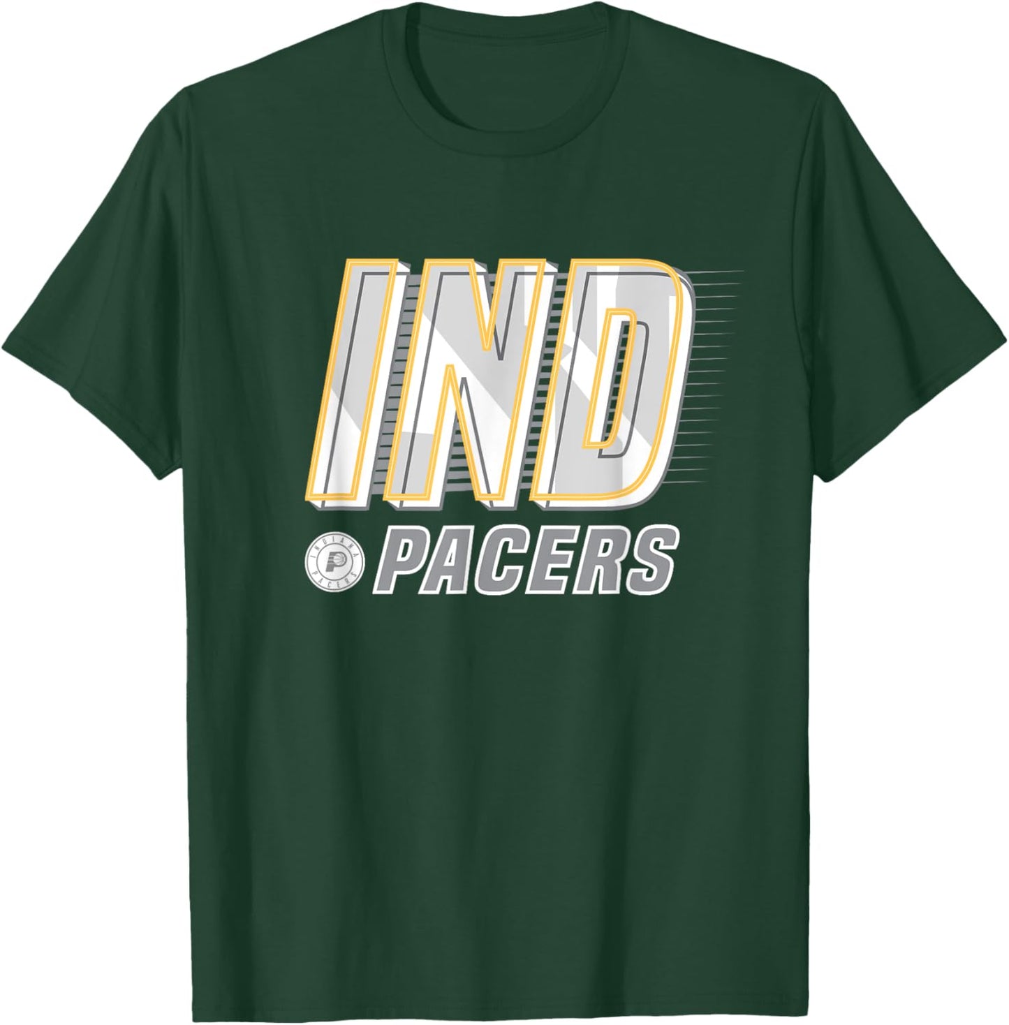 NBA Indiana Pacers Type Stack Logo T-Shirt - T-Shirt | Forest