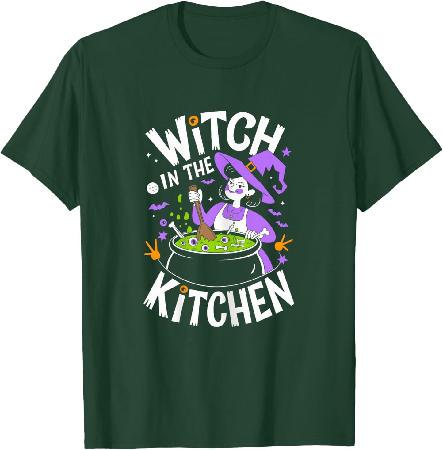 Witch in the Kitchen Halloween Shirt Lunch Lady T-Shirt - T-Shirt | Forest