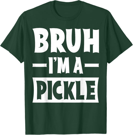 Bruh I'm A Pickle Funny Lazy Halloween Costume Party T-Shirt - T-Shirt | Forest