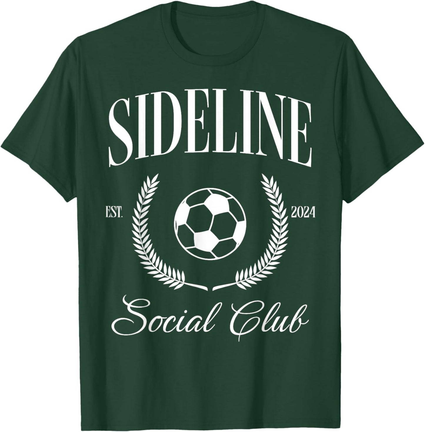 Sideline Soccer Mom Social Club Funny T-Shirt - T-Shirt | Forest