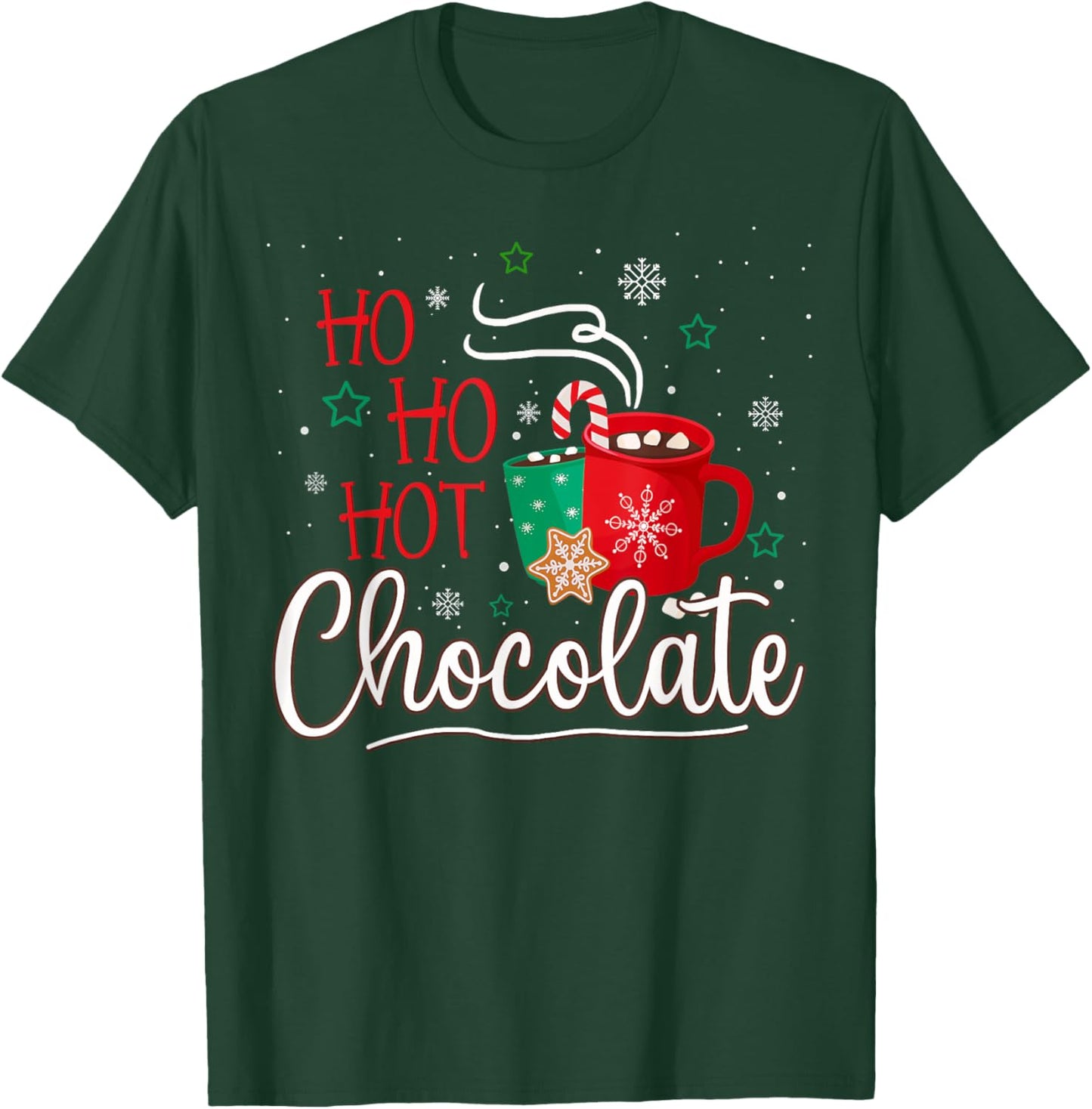 Christmas Mugs Cocoa Lover Ho Ho Hot Chocolate Ugly Sweater T-Shirt - T-Shirt | Forest
