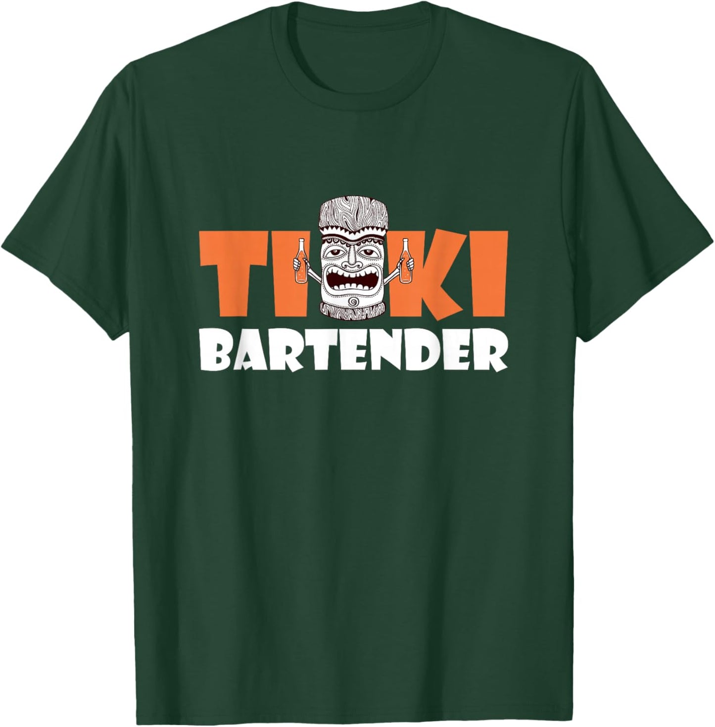 Tiki Bartender Tropical Drinks Tiki Bar Island Hawaii T-Shirt - T-Shirt | Forest
