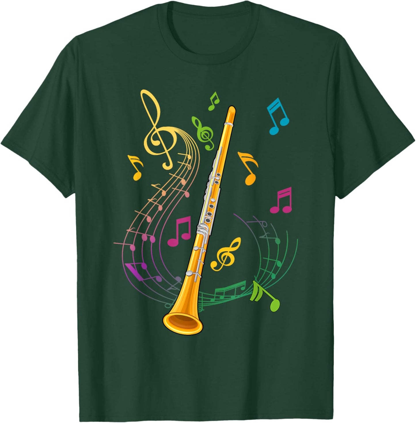 Clarinet Player Idea Musical InstrumentTreble Clef Clarinet T-Shirt - T-Shirt | Forest