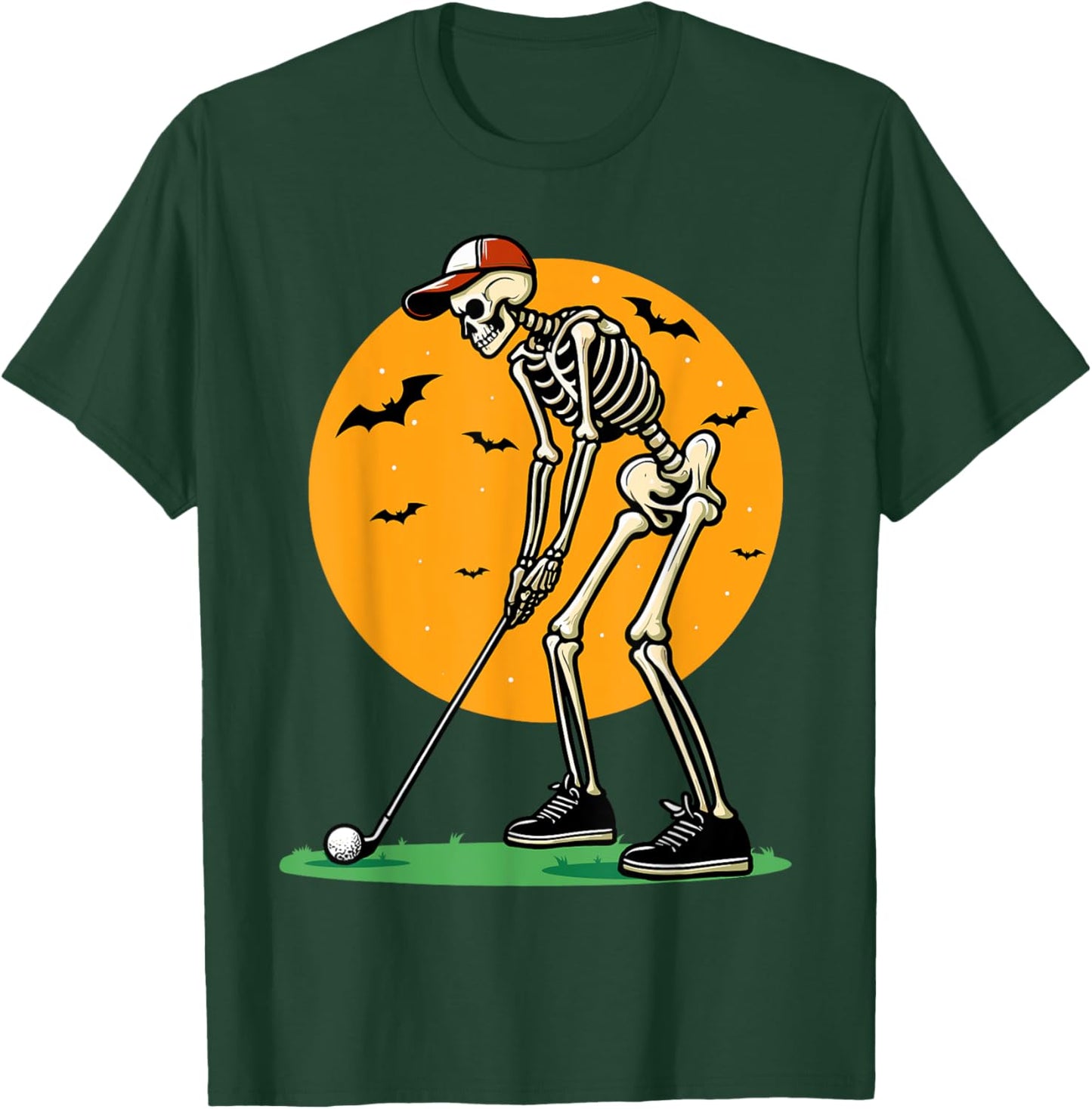 Halloween Golf Skeleton Golfer Funny Halloween Golfing T-Shirt - T-Shirt | Forest