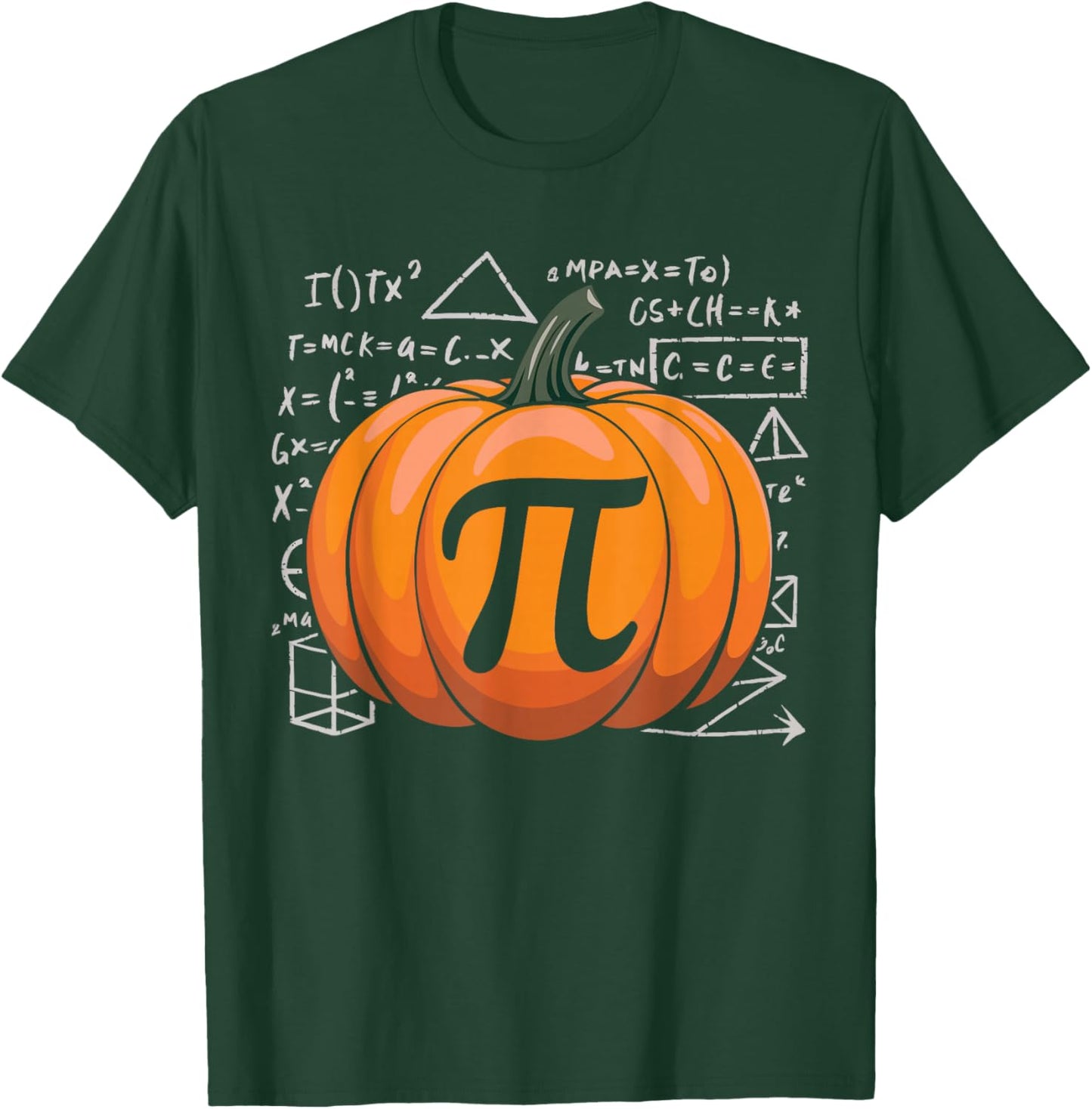 Pumpkin Pie Math Funny Thanksgiving Pi Day Math Teacher Fall T-Shirt - T-Shirt | Forest