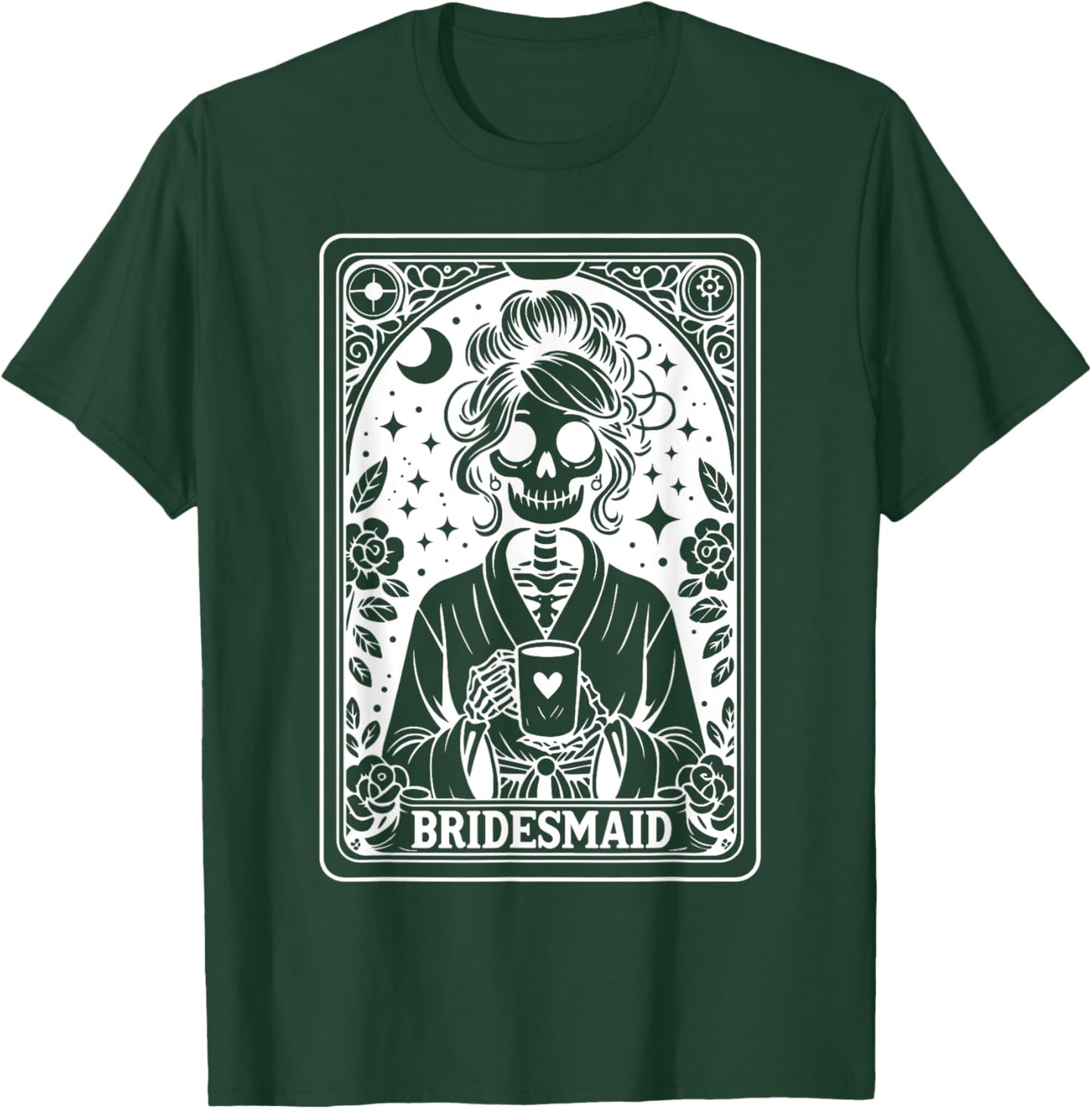 Bridesmaid Tarot Card Bride Coven Gothic Bachelorette T-Shirt - T-Shirt | Forest
