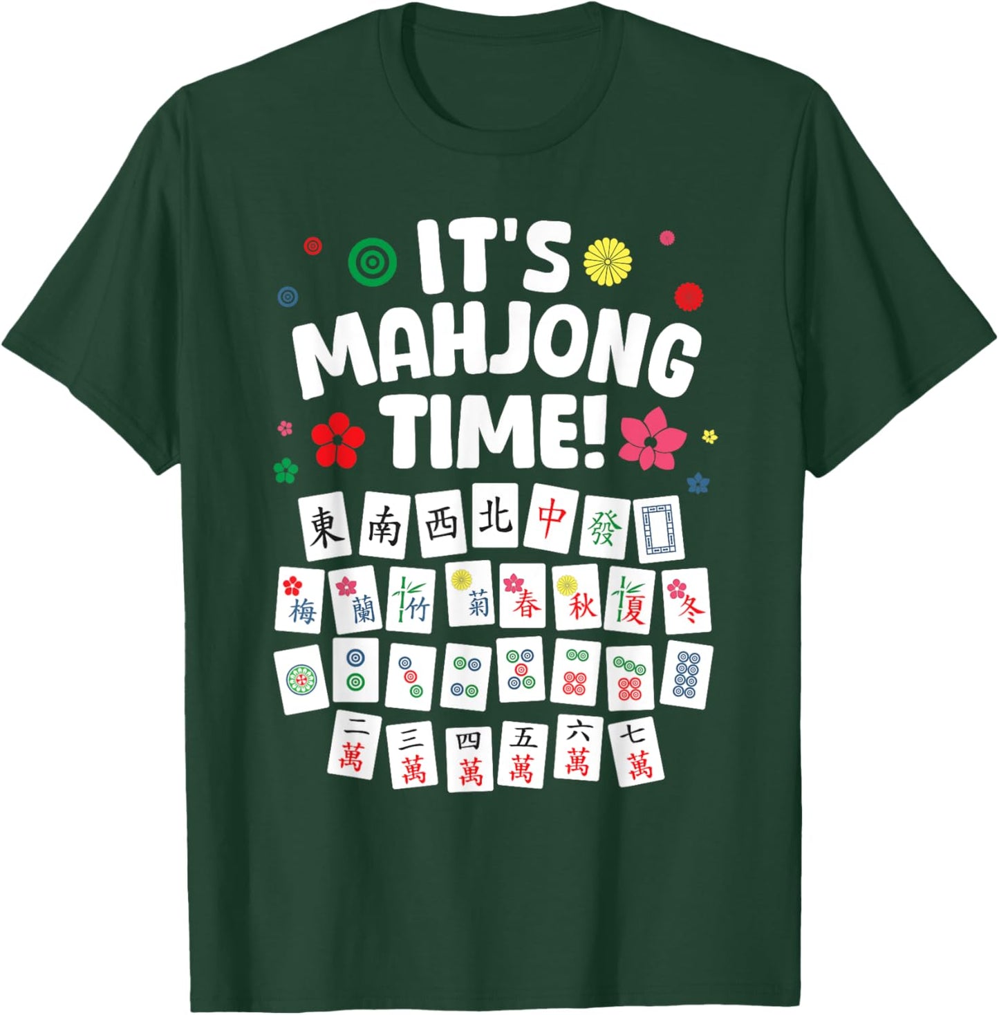 Funny Mahjong Design Women Mah Jongg Mahjong Player T-Shirt - T-Shirt | Forest
