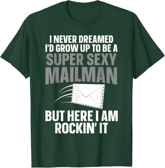 Cool Mailman Art Postal Worker Post Office Mail Man T-Shirt - T-Shirt | Forest