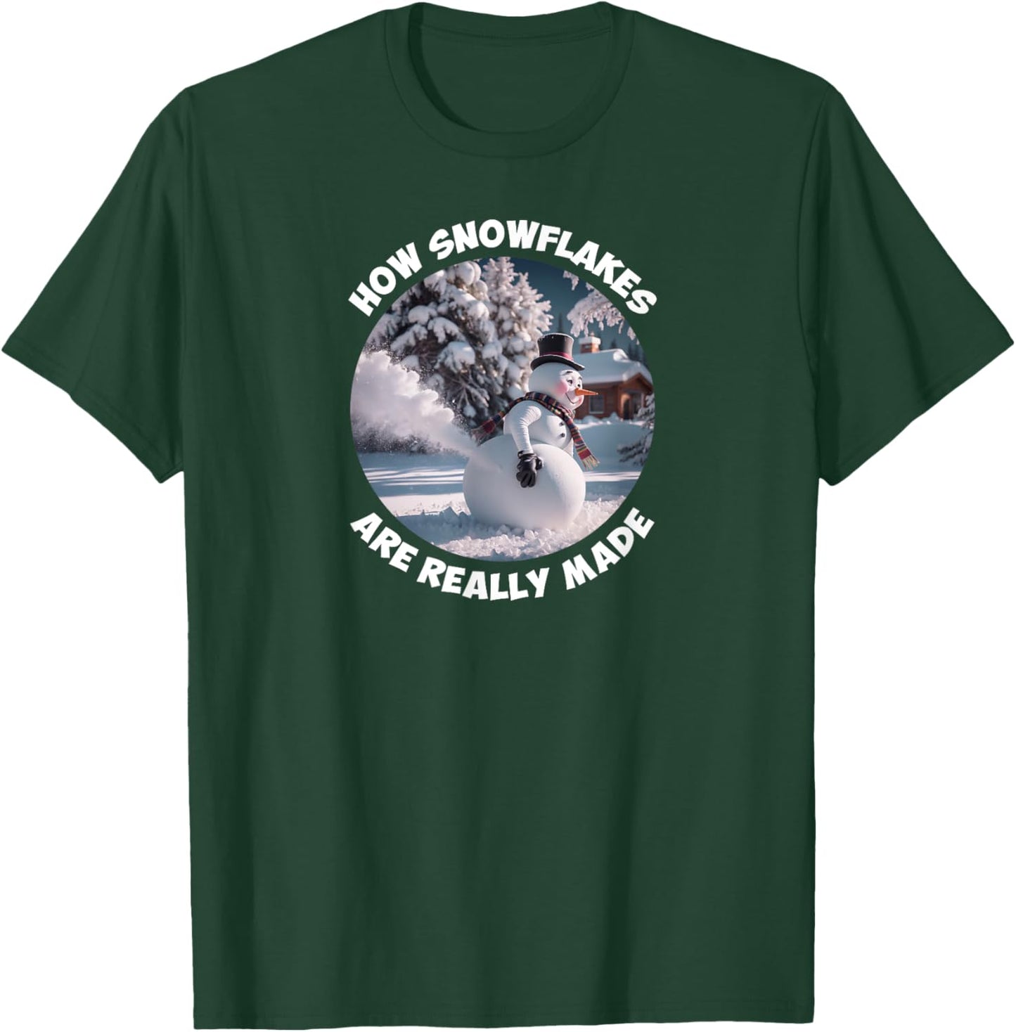 Funny Cute How Snowflakes Are Really Made Christmas Costume T-Shirt - T-Shirt | Forest