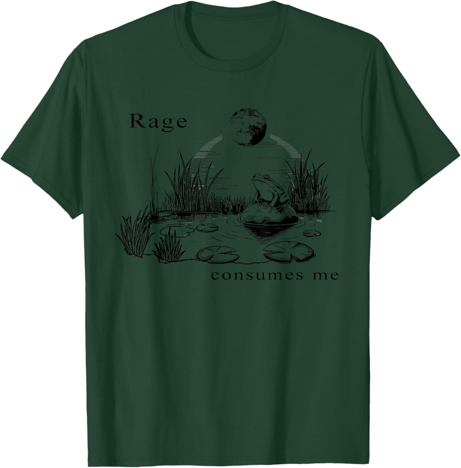 rage consumes me frog funny Vintage Frog nature T-Shirt - T-Shirt | Forest