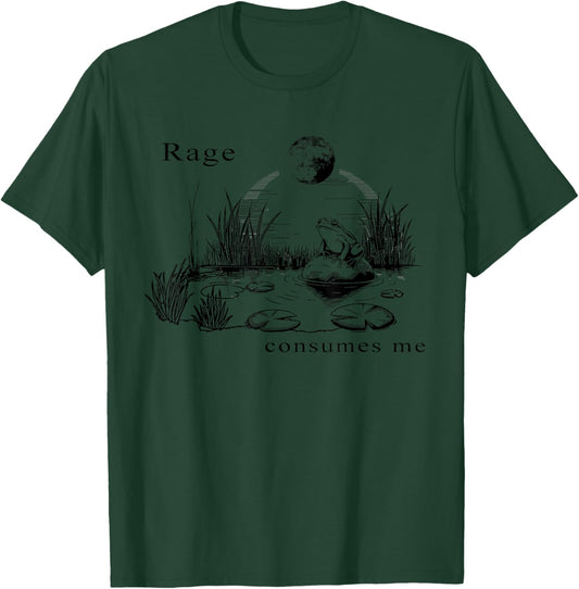 rage consumes me frog funny Vintage Frog nature T-Shirt - T-Shirt | Forest