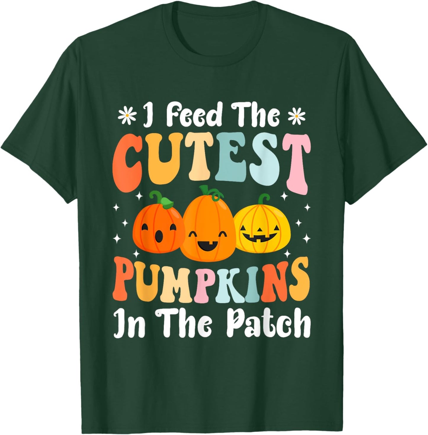 I Feed Cutest Pumpkins In The Patch Lunch Lady Halloween T-Shirt - T-Shirt | Forest