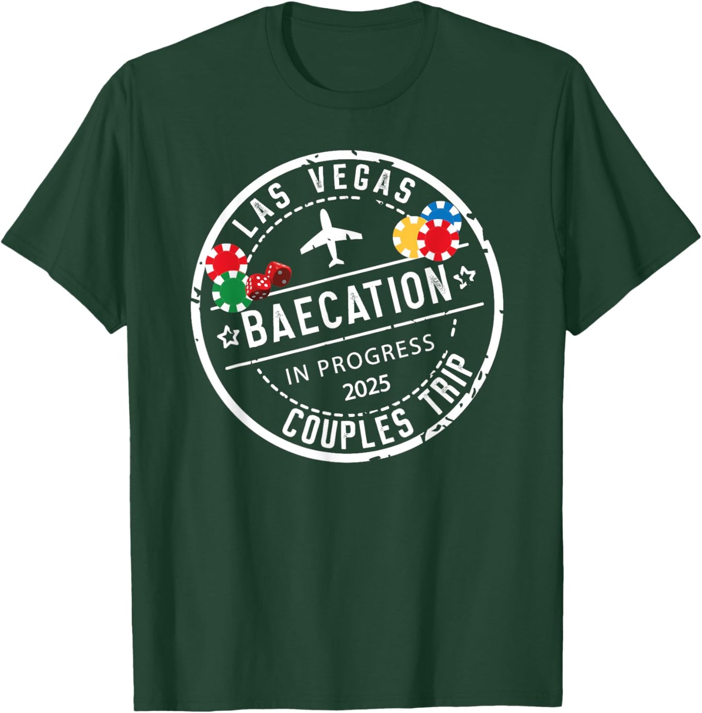 Funny Honeymoon Mode for Couple Anniversary Outfit Vegas Baecation 2025 Couples Trip Black Small Short Sleeve T-Shirt - T-Shirt | Forest