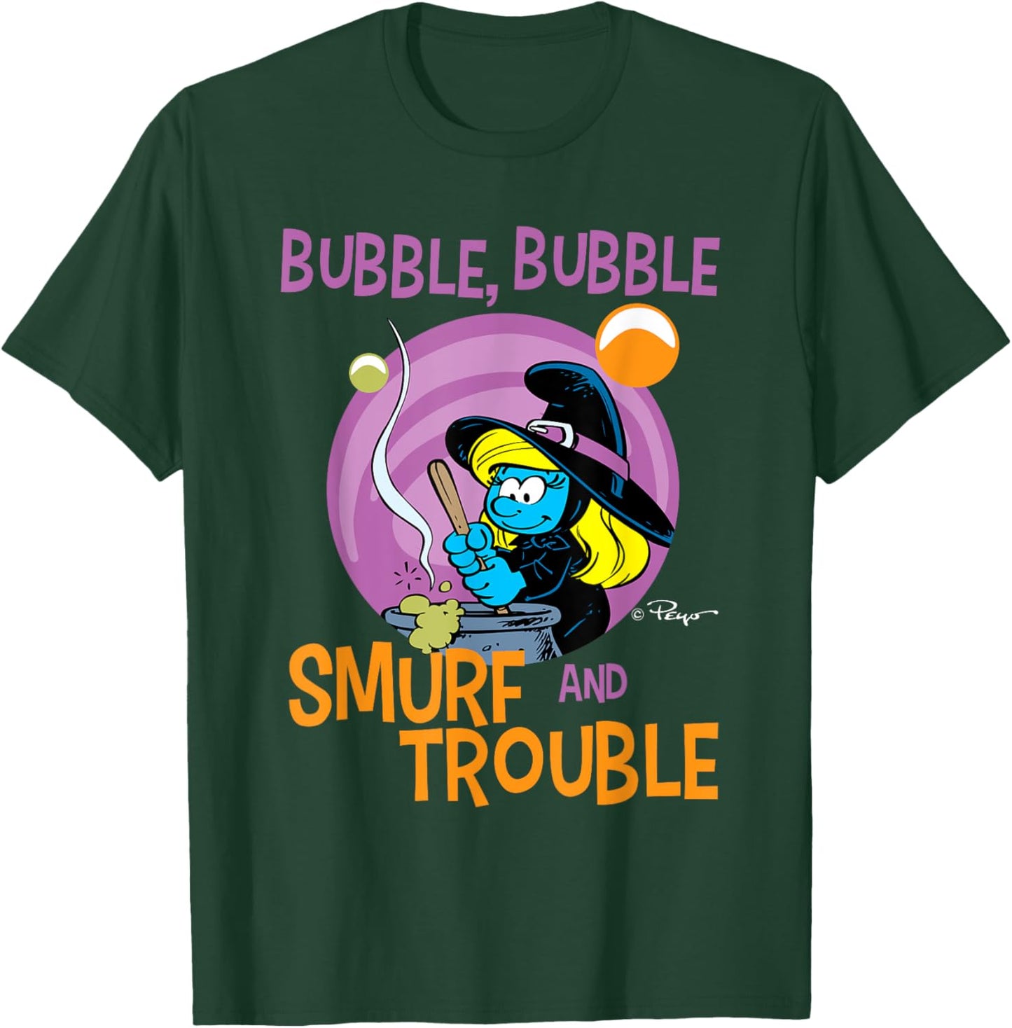 The Smurfs Bubble Bubble Smurf and Trouble T-Shirt - T-Shirt | Forest