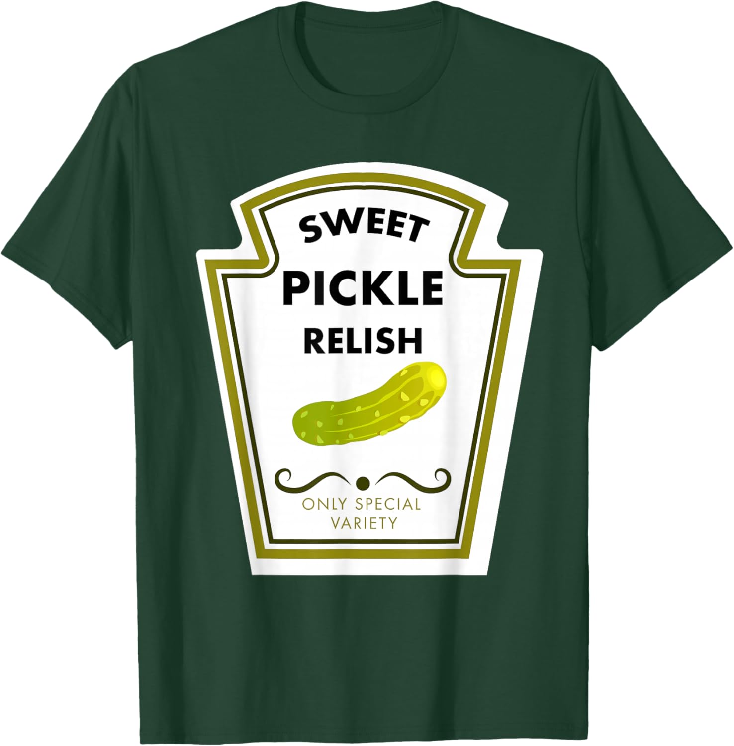 Sweet Pickle Relish Funny Vintage Food Label Retro Design T-Shirt - T-Shirt | Forest