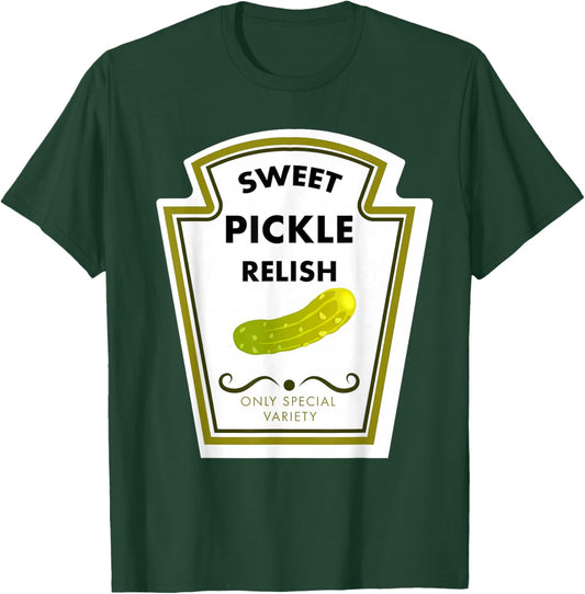 Sweet Pickle Relish Funny Vintage Food Label Retro Design T-Shirt - T-Shirt | Forest