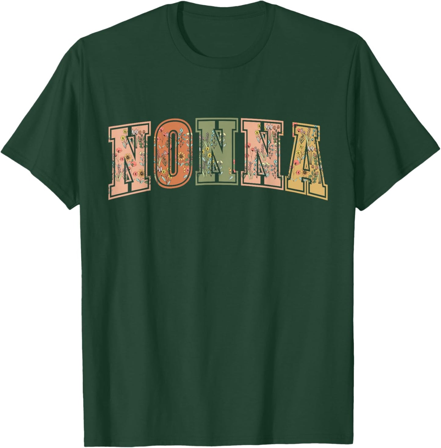 Wildflowers Nonna Floral Mother's Day Nonna T-Shirt - T-Shirt | Forest