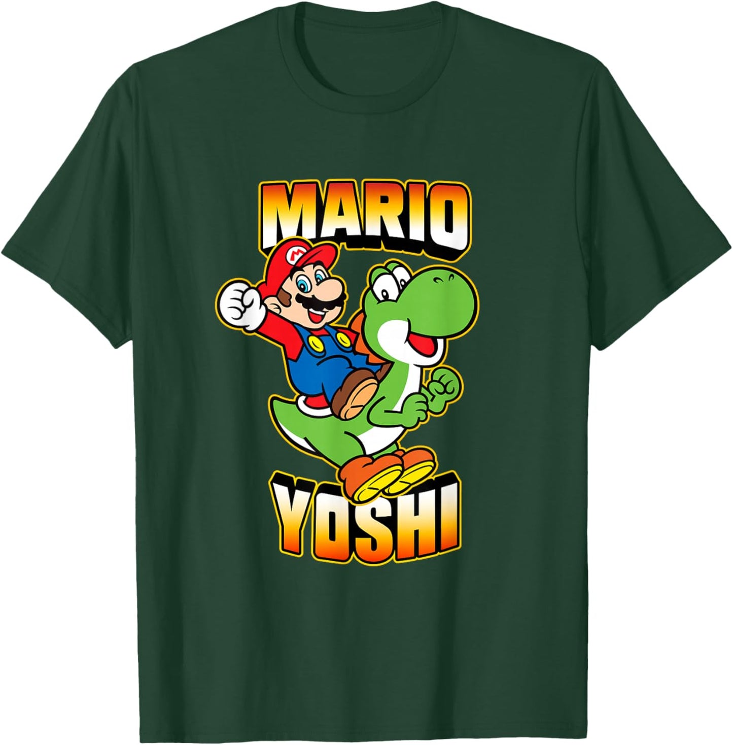 Super Mario Bros Yoshi & Mario Ready For Action T-Shirt - T-Shirt | Forest