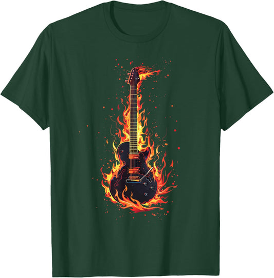 Guitar Guitars Player Guitarist T-Shirt - T-Shirt | Forest