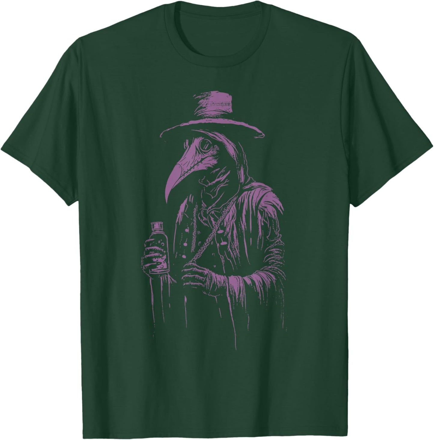 Plague Doctor Shirt Horror Death Occult Satanic Gothic T-Shirt - T-Shirt | Forest