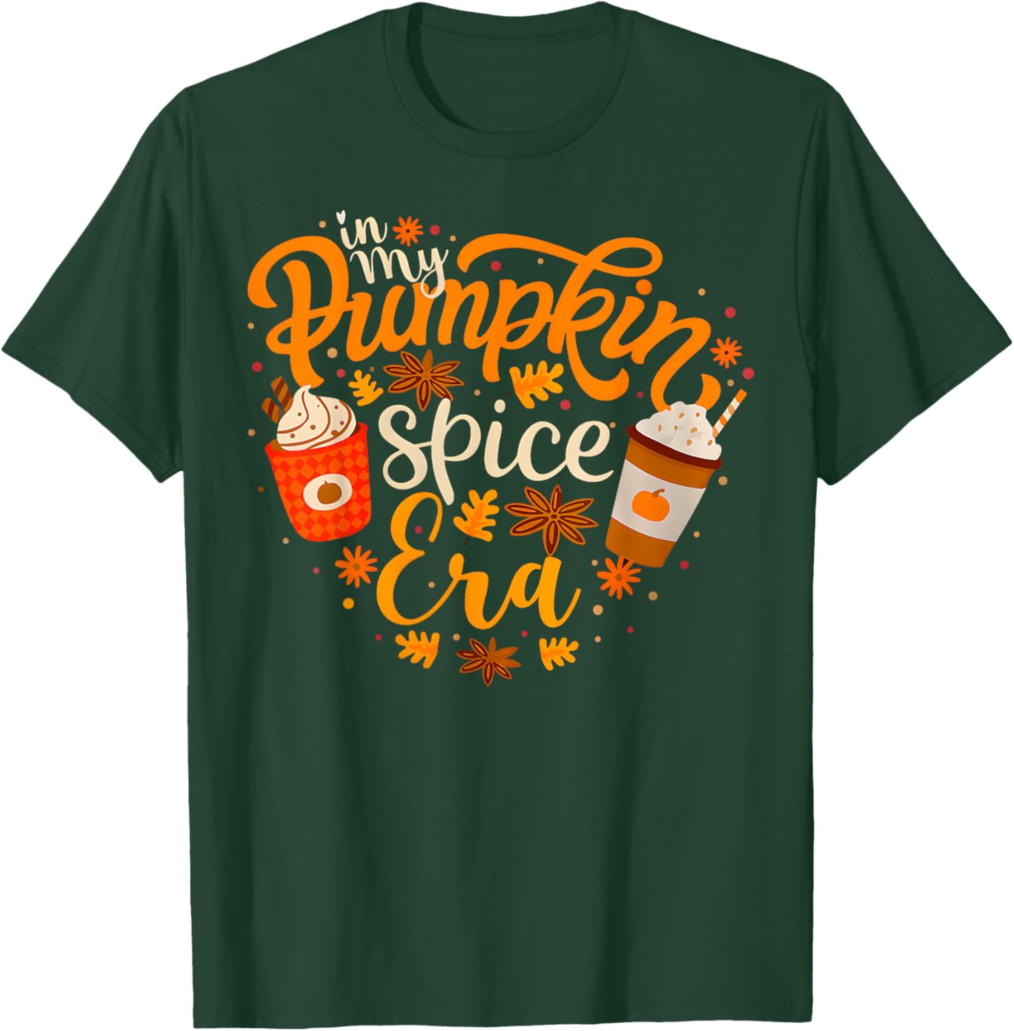 In My Pumpkin Spice Era Funny Retro Fall Vibes Thanksgiving T-Shirt - T-Shirt | Forest