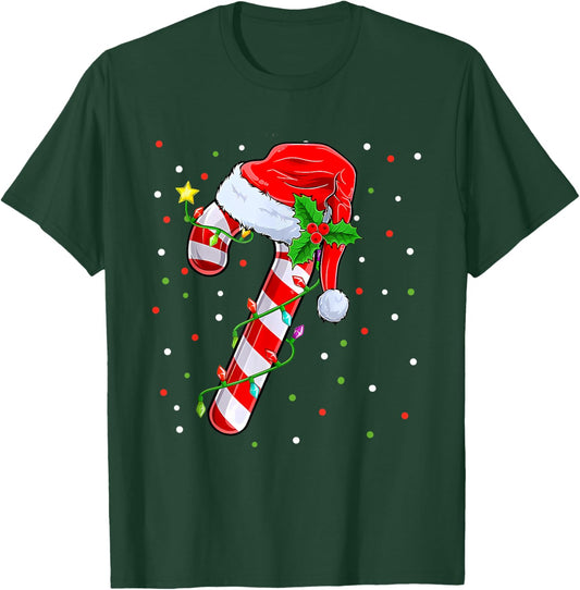 Candy Cane Crew Christmas Lights Family Matching Xmas Girls T-Shirt - T-Shirt | Forest