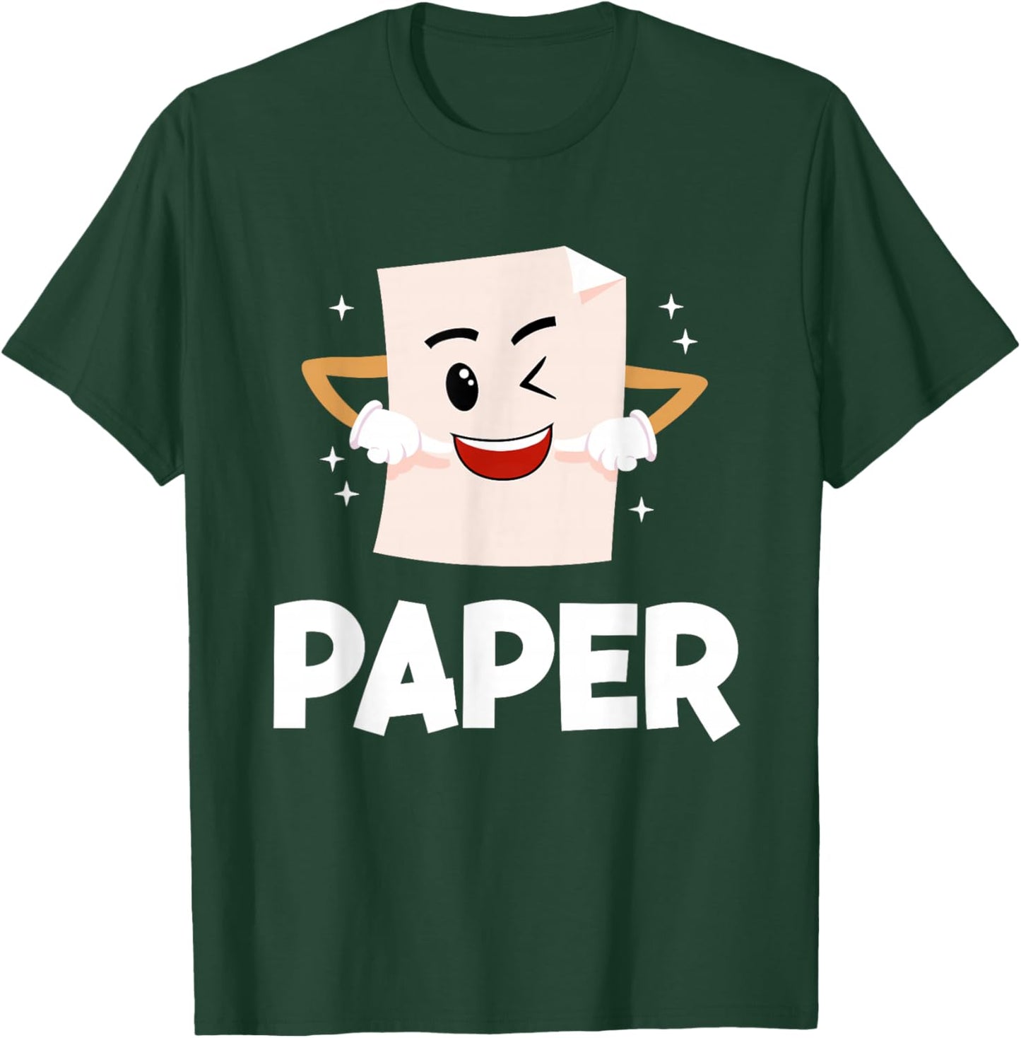 Rock Scissors Paper Halloween Costumes Funny Cute Paper T-Shirt - T-Shirt | Forest