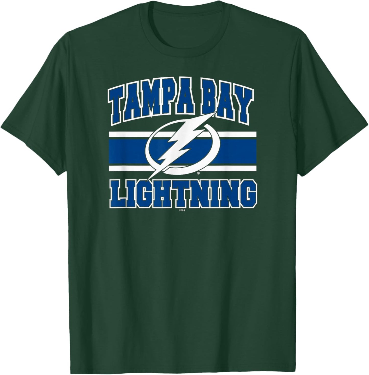 Tampa Bay Lightning Stripe Black Officially Licensed T-Shirt - T-Shirt | Forest