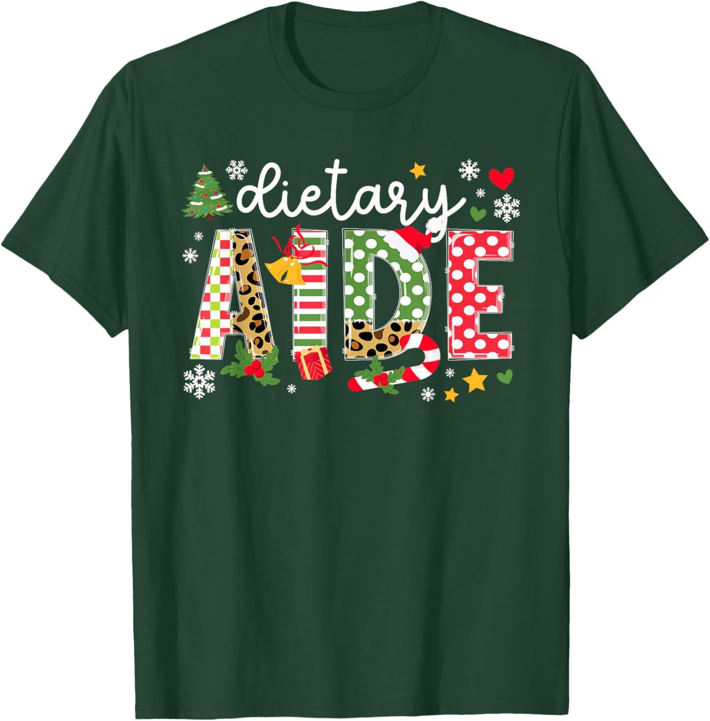 Dietary Aide Christmas Dietary Aide Xmas Party T-Shirt - T-Shirt | Forest