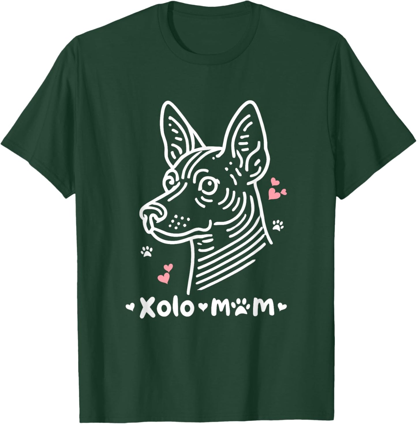 Xolo Mom Xoloitzcuintle Mexican Hairless Dog T-Shirt - T-Shirt | Forest