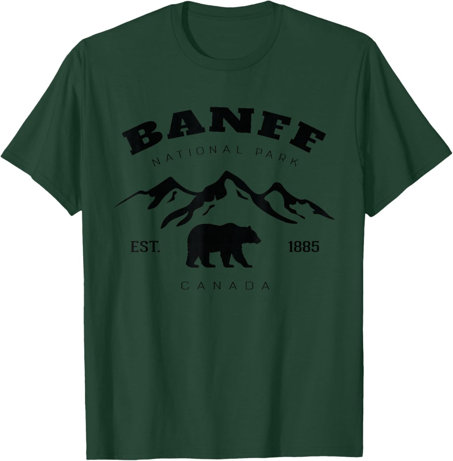 Vintage Banff National Park Canada Souvenir Hiking Camping T-Shirt - T-Shirt | Forest