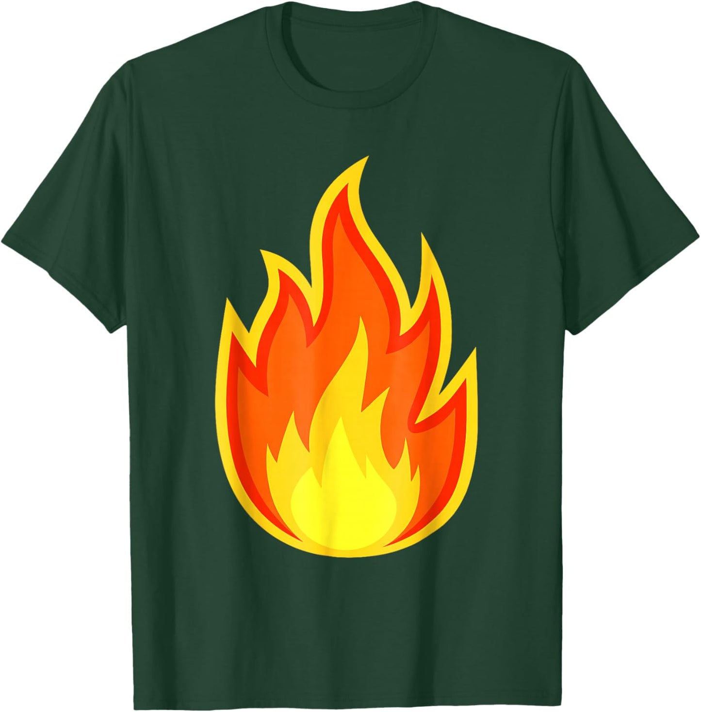 Fire Flame Shirt Adult Kids Men Women Fire Flame Costume T-Shirt - T-Shirt | Forest