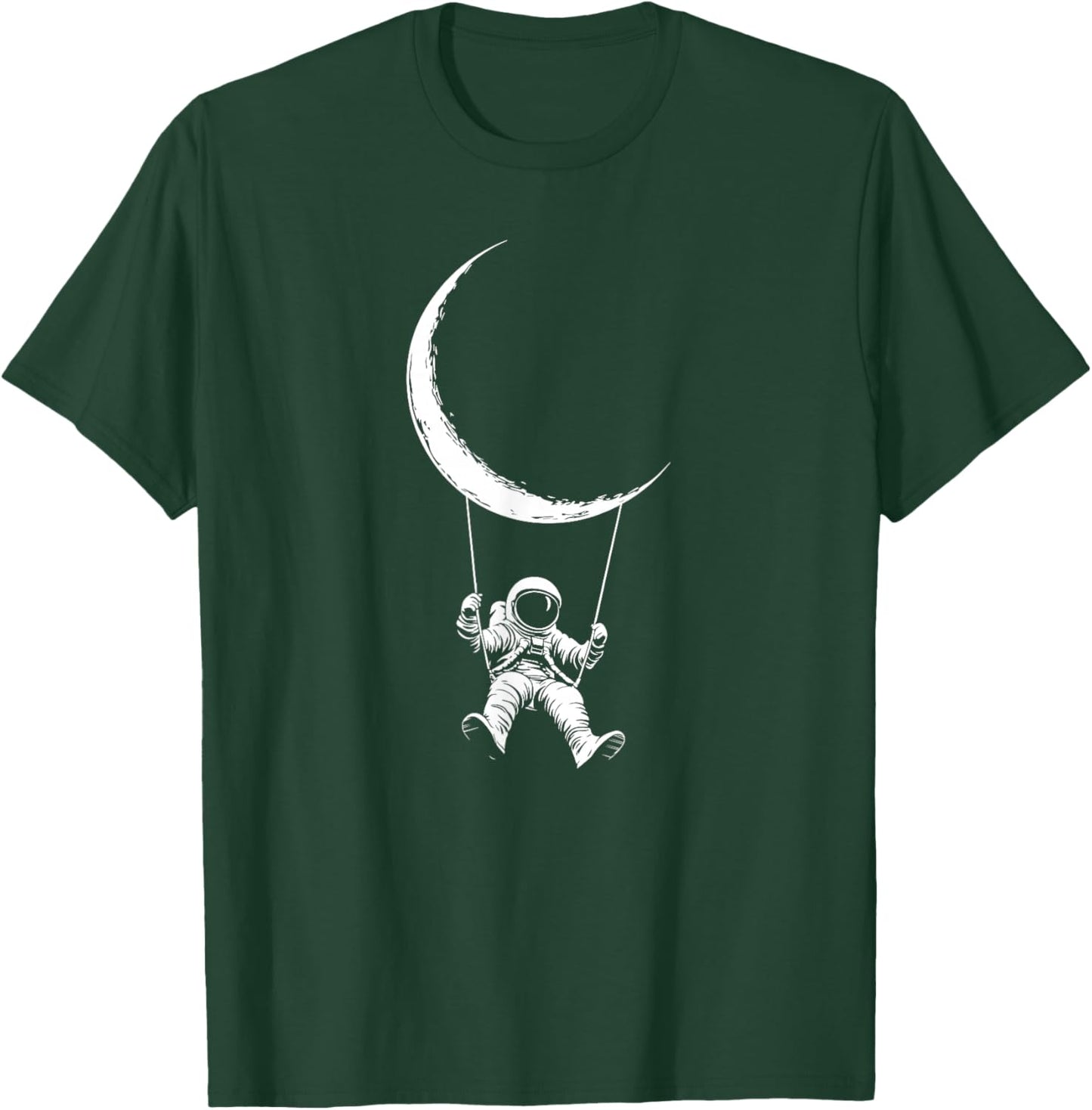 Funny Moon Swing Astronaut T-Shirt - T-Shirt | Forest