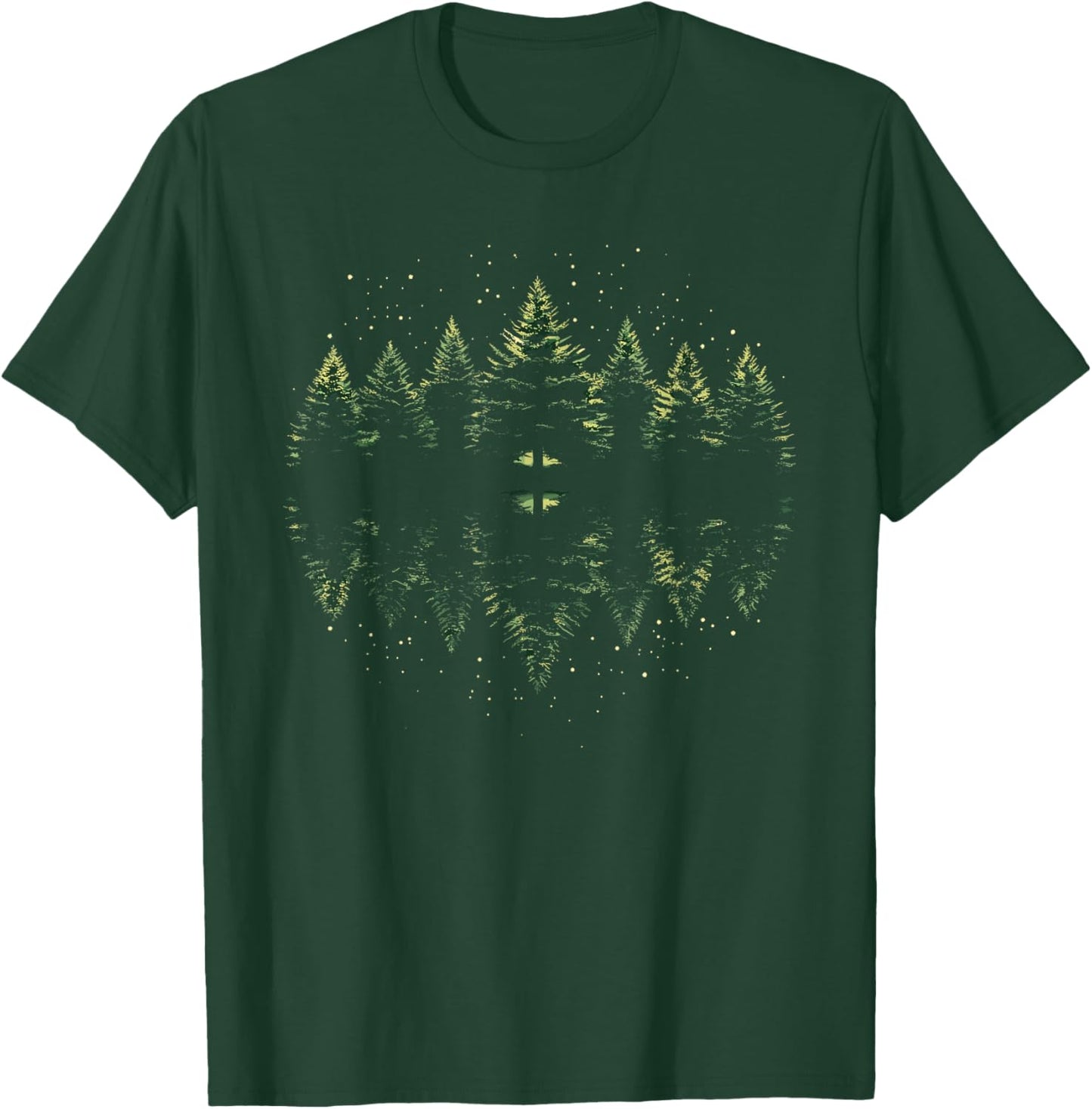 Nature Reflection Forest Trees Outdoor Wildlife T-Shirt - T-Shirt | Forest