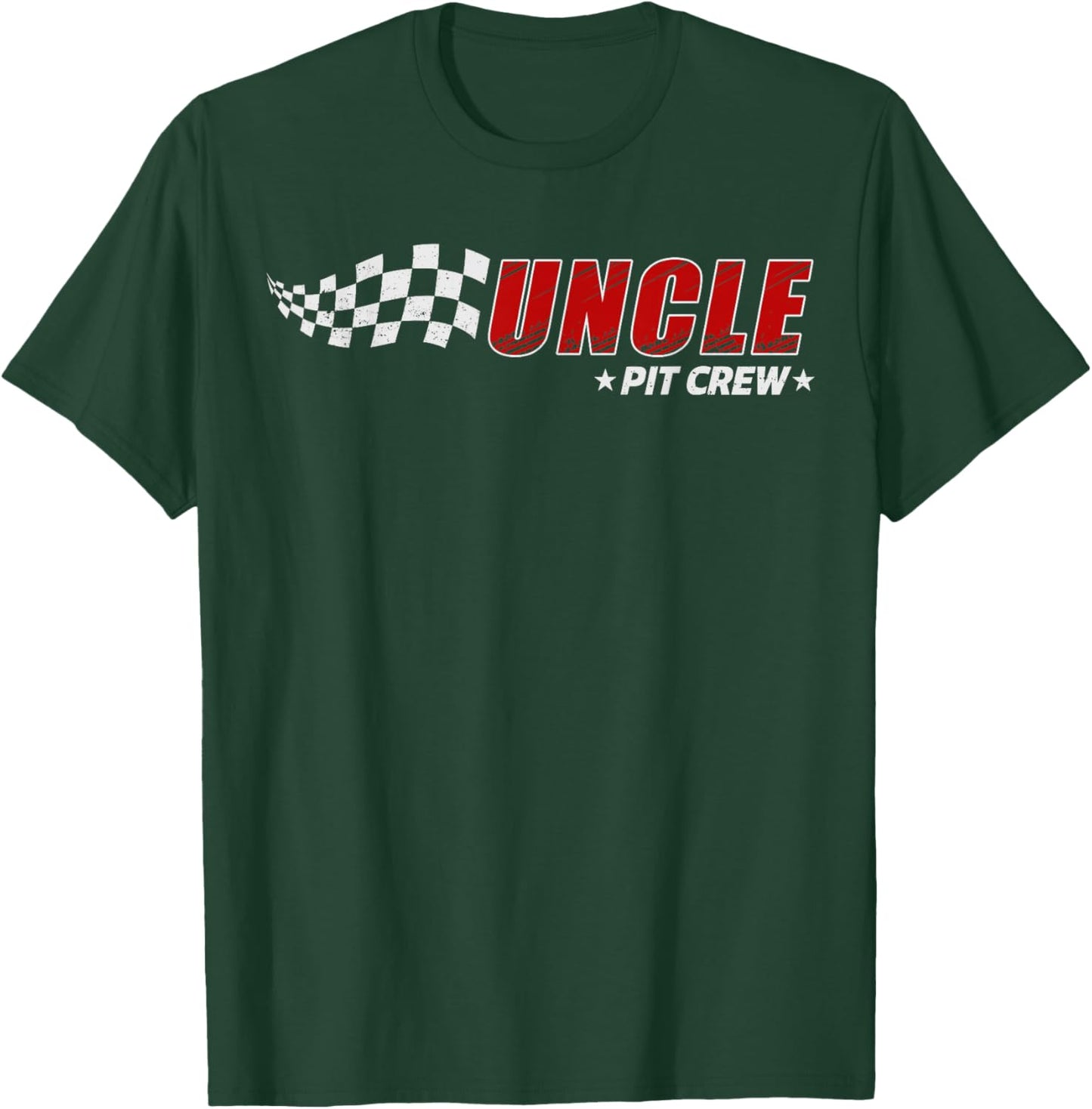 Uncle Pit Crew Race Car Birthday Family Matching Pit Crew T-Shirt - T-Shirt | Forest