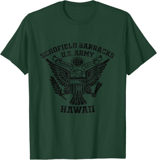 Schofield Barracks US Military Base Hawaii HI Veteran Gifts T-Shirt - T-Shirt | Forest